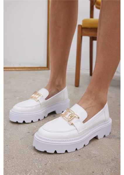 Jodie Kadin Beyaz Ithal Deri Oxford Ayakkabi indirimleri