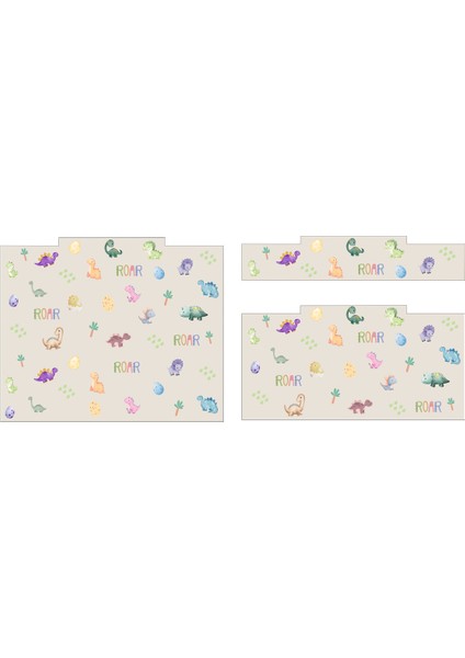 Trofast Dinazor Temalı Sticker - Çocuk Odası Oyuncak Düzenleme Etiketi - Dayanıklı Folyo fırsatları