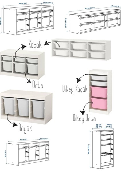Trofast Dinazor Temalı Sticker - Çocuk Odası Oyuncak Düzenleme Etiketi - Dayanıklı Folyo indirimleri