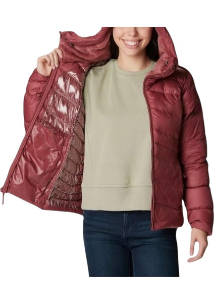 Autumn Park Down Kapüşonlu Termal Kadın Kaz Tüyü Mont