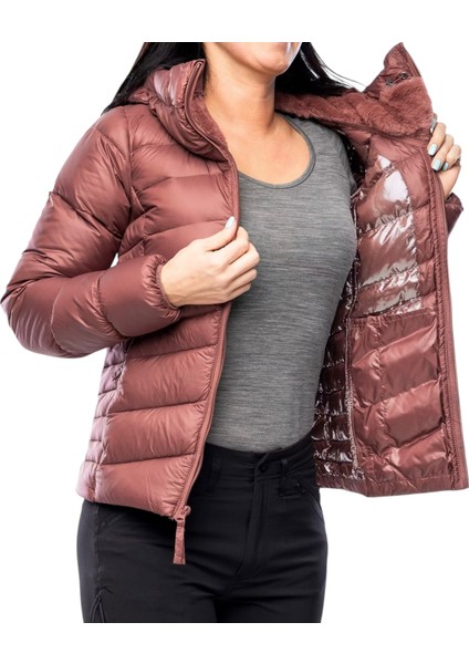 Autumn Park Down Kapüşonlu Termal Kadın Kaz Tüyü Mont modelleri