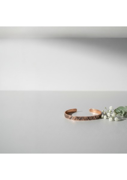 Atelier Saf Bakır El Çalışması Erkek Bileklik Kararmaz modelleri