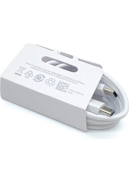 Iphone Samsung Xiaomi Oppo Uyumlu Type C To Type C Hızlı Şarj Kablosu Beyaz 1 Metre