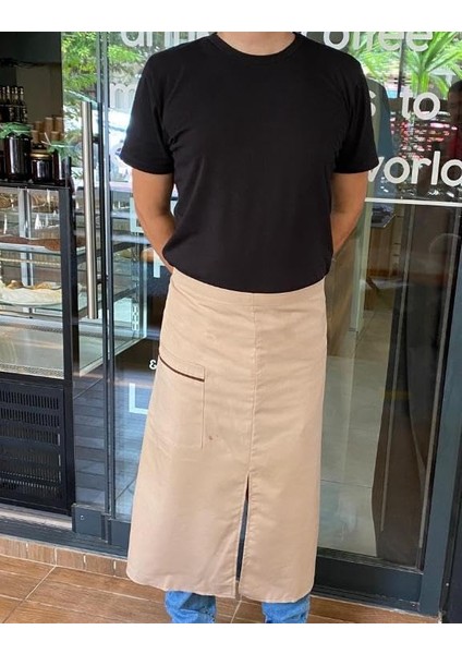 Önlük Biyeli Uzun Belden Bej fiyatları