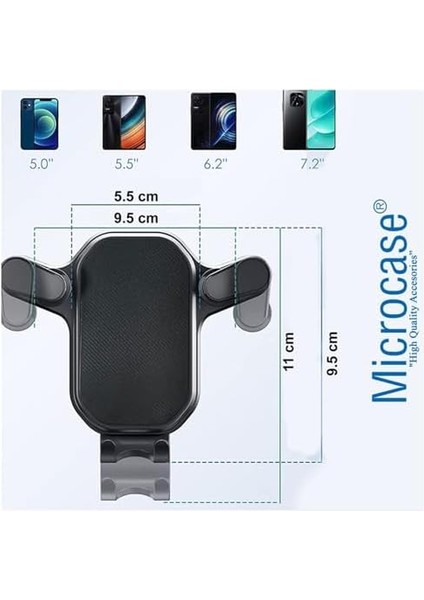 360 Derece Dönebilir Araç Içi Izgaralıktan Otomatik Kavramalı Metal Kelepçeli Telefon Tutucu - AL3738 fiyatları