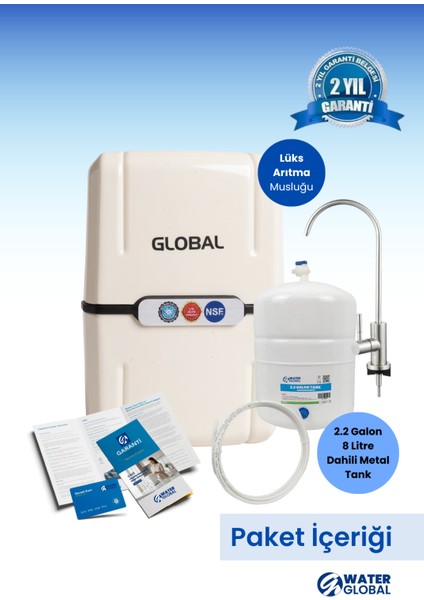 Su Arıtma Cihazı 8lt Kapalı Kasa | 5 Filtreli Ro Sistem | Ters Ozmoz | (Üreticiden)