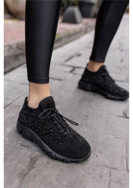 Leva Kadın Gri Taş Detay Eva Taban Sneaker