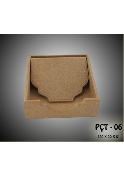 Ahşap Boyanabilir Dekoratif Peçetelik