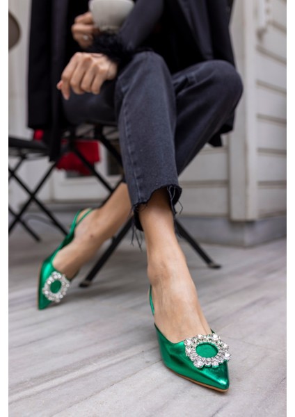 Yasua Kadın Bebe Mavi Ithal Taş Detay Topuklu Ayakkabi fırsatları