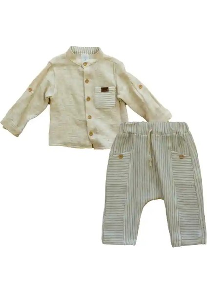 Müslin Çizgili 2 Li Takım
