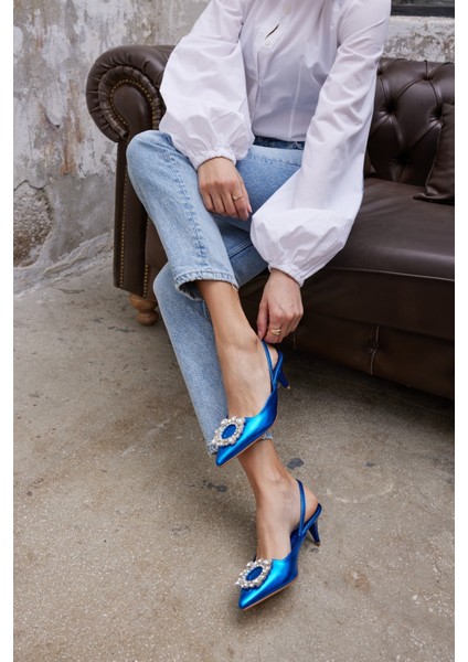 Yasua Kadın Bebe Mavi Ithal Taş Detay Topuklu Ayakkabi fiyatları