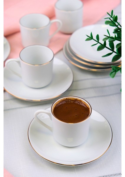 Porselen Rose Altın Yaldız Kahve Fincan Takımı 70CC 6 Kişilik 12 Parça fiyatları