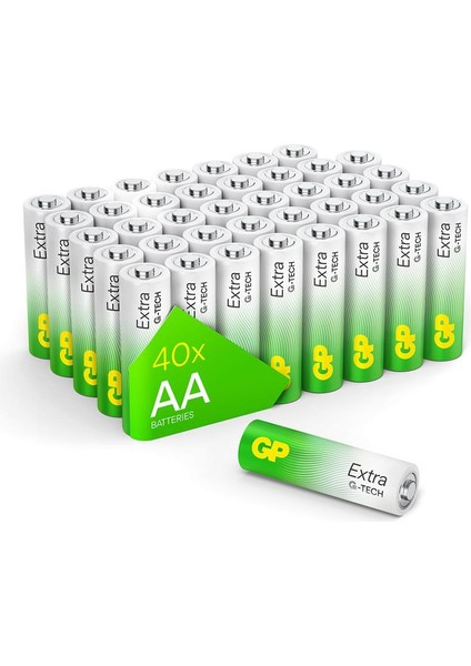 Gp R6 Aa Boy Extra Alkalin Kalem Pil 40LI Paket GP15AXETA21-2ECSWC40