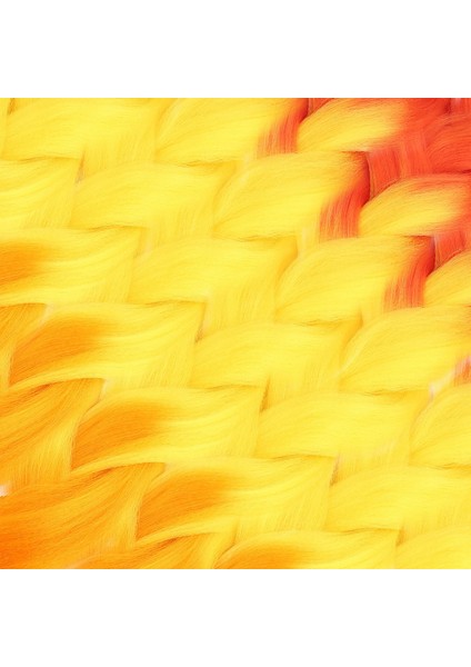 Afrika Örgüsü ve Rasta Için Sentetik Ombreli Saç - Turuncu / Sarı / Hardal Sarısı fiyatları