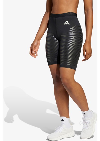 Adizero Control Running Kadın Siyah Koşu Taytı.-