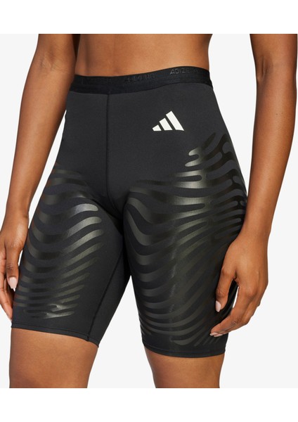 Adizero Control Running Kadın Siyah Koşu Taytı.-