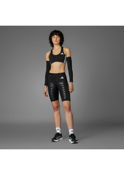 Adizero Control Running Kadın Siyah Koşu Taytı.-