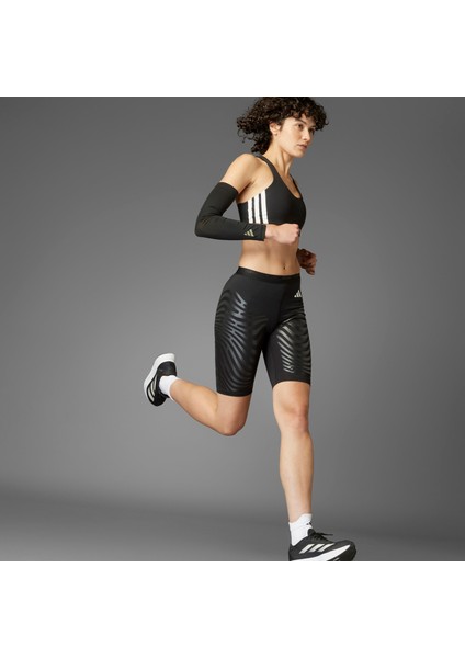 Adizero Control Running Kadın Siyah Koşu Taytı.-