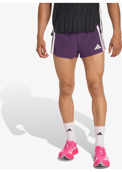 Adizero Running Split Erkek Mor Koşu Şortu.-