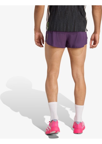 Adizero Running Split Erkek Mor Koşu Şortu.-