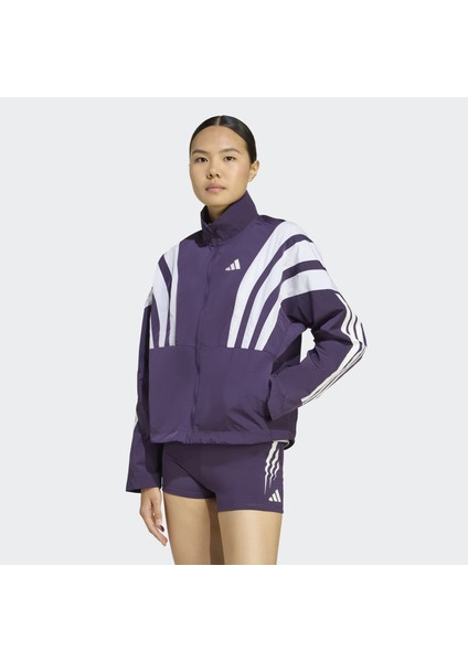 Adizero Nyc Kadın Mor Koşu Rüzgarlığı.- fırsatları