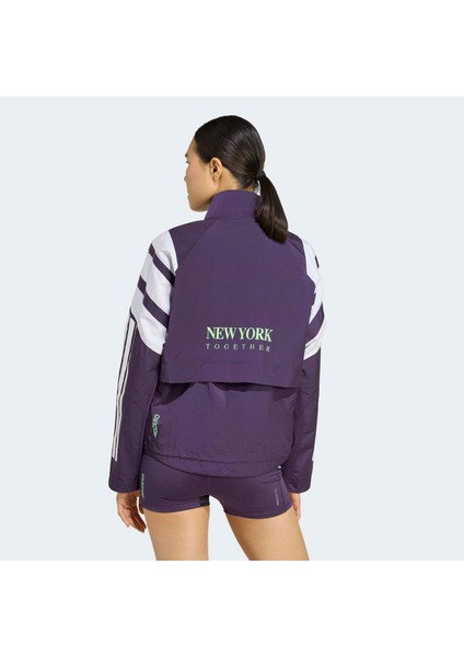 Adizero Nyc Kadın Mor Koşu Rüzgarlığı.- indirimleri