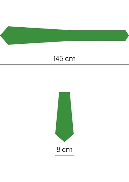 Yeşil Desenli 8 cm Genişliğinde Klasik Ipek Kravat
