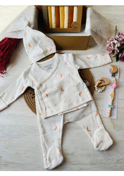 Ay Desenli Unisex Model Bebek Set