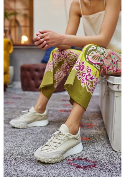 Ready Kadın Siyah Gercek Deri Sneaker