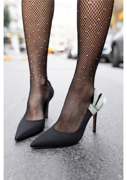 Doxe Kadın Bej Taş Detay Topuklu Ayakkabi