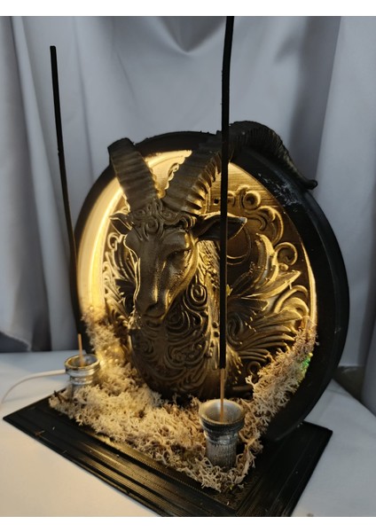 Oğlak Burcu LED Işıklı Çift Fonksiyonlu Tütsülük–geri Akış Çubuk Tütsü, Doğal Yosunlu fırsatları