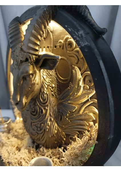 Oğlak Burcu LED Işıklı Çift Fonksiyonlu Tütsülük–geri Akış Çubuk Tütsü, Doğal Yosunlu indirimleri