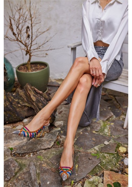 Golde Kadin Gumus Multi Topuklu Ayakkabi fırsatları