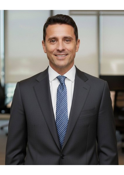 Gri Beyaz Lacivert Çizgili 7,5 cm Genişliğinde Ipek Kravat modelleri