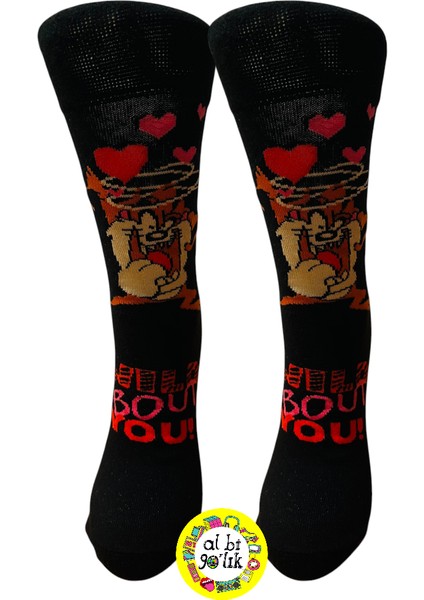 Tazmanya Çizgi Film Karakter Desenli Pamuklu Çorap Unisex fiyatları