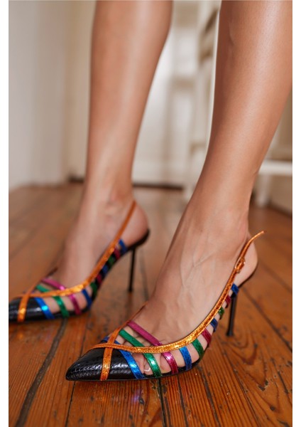 Golde Kadin Gumus Multi Topuklu Ayakkabi fırsatları