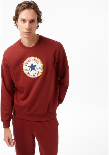Baskılı Erkek Bordo Sweatshirt.mjz