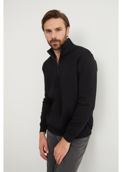 3 Iplik Yarım Fermuarlı Sweatshirt fiyatları