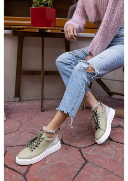 Oscar Kadın Siyah Bılek Taş Detay Sneaker