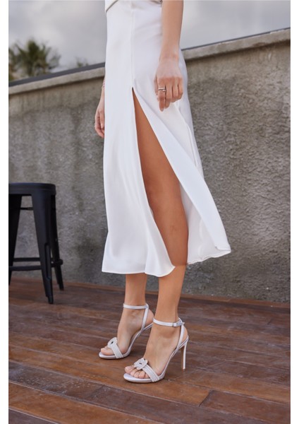 Lucca Kadın Sedef Asansor Bilek Taş Detay Abiye Ayakkabi