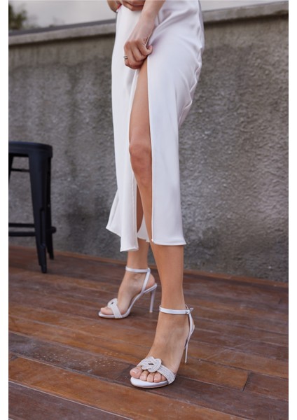 Lucca Kadın Sedef Asansor Bilek Taş Detay Abiye Ayakkabi