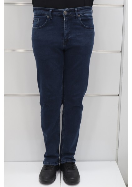 Fistan Store Erkek Yüksek Bel Rahat Kesim Boru Paça Büyük Beden Jean Pantolon