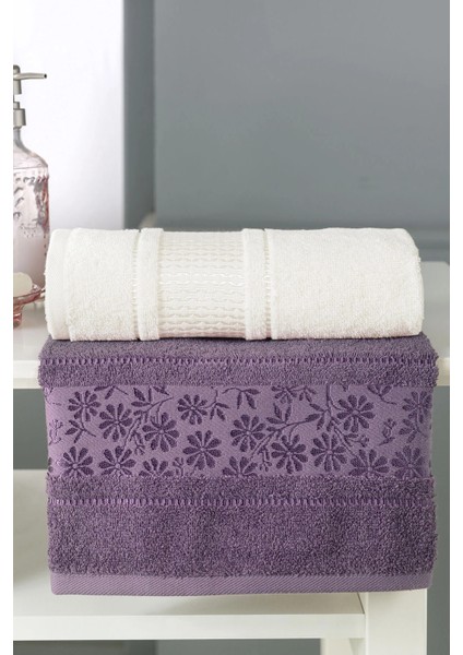 Blesso Aile Bornoz Seti 5 Parça Mürdüm-Krem fiyatları