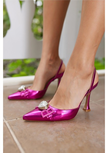 Chipo Kadın Siyah Itahl Aksesuar Topuklu Ayakkabi modelleri