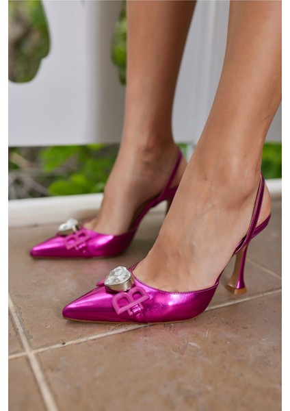 Chipo Kadın Siyah Itahl Aksesuar Topuklu Ayakkabi fırsatları