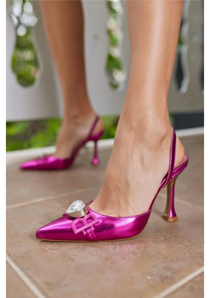 Chipo Kadın Siyah Itahl Aksesuar Topuklu Ayakkabi indirimleri