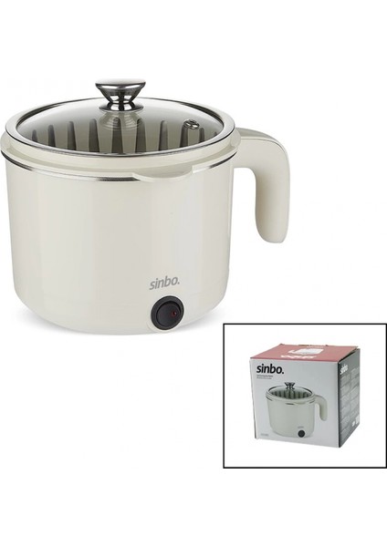 Elektrikli Çok Fonksiyonlu Pişirici Paslanmaz Çelik Tencere 800ML SCO-5063 (4887)