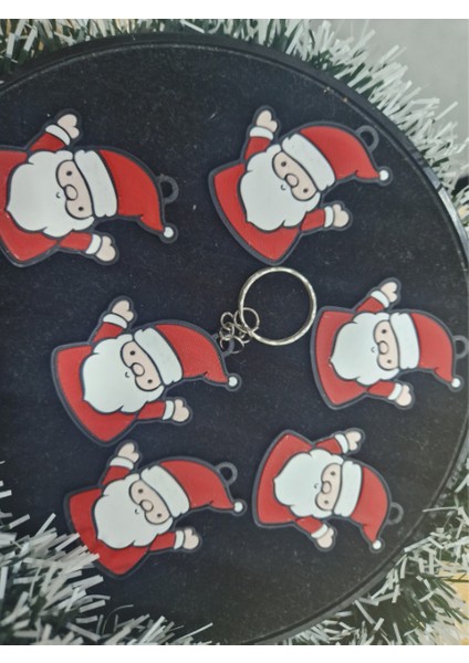 Noel Baba Anahtarlık Dekor Santa Claus Özel Üretim ( 2 Adet)