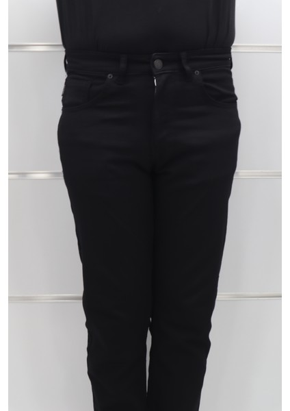 Fistan Store Erkek Siyah Yüksek Bel Rahat Kesim Boru Paça Büyük Beden Jean Pantolon fiyatları