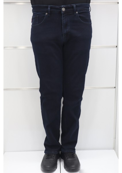 Fistan Store Erkek Yüksek Bel Rahat Kesim Boru Paça Büyük Beden Jean Pantolon